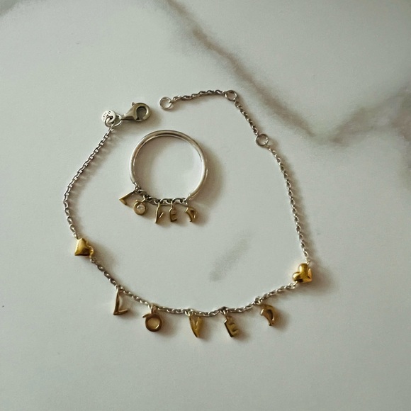 Pandora .925 Silver Loved bracelet and ring set like new!! - Picture 3 of 6